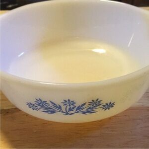 Vintage Anchor Hocking Fire King Blue Flower 436 1 QT Casserole Dish